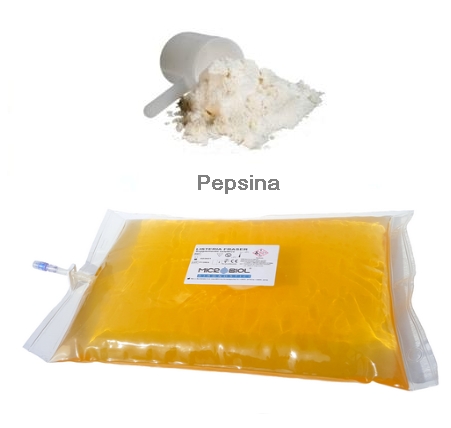 Pepsina liquida o in polvere